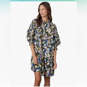 Velvet by Graham and Spencer Gaines Printed Cotton Dress. Size S. Color: Petal.